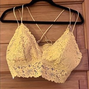 Yellow Lace Bralette XXL